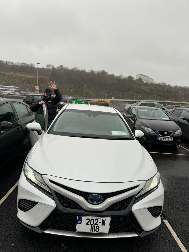White Toyota Camry with Irish registration in Waterford